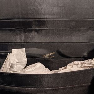 Suede leather handbag Saks fifth avenue